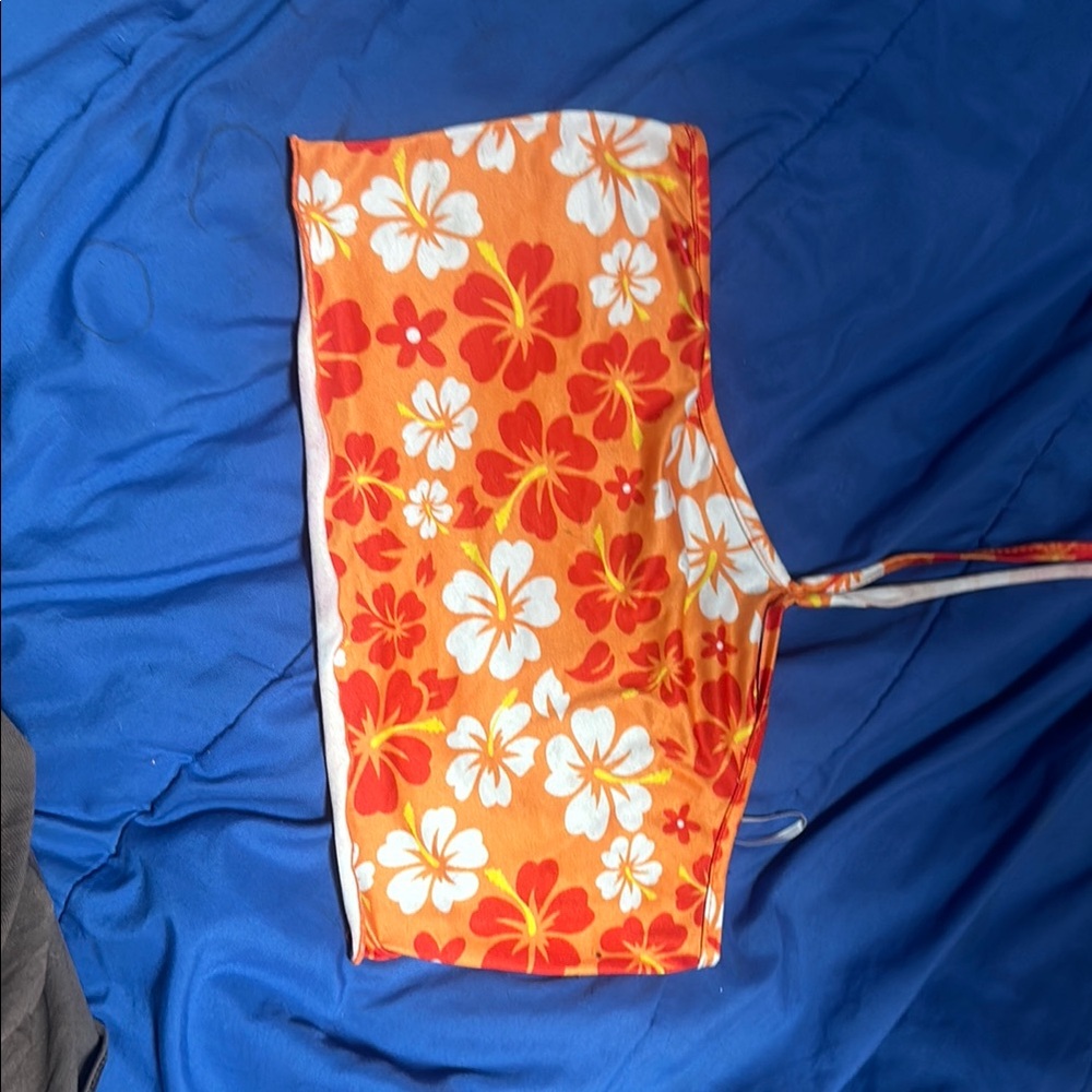 SHEIN Orange Floral Top